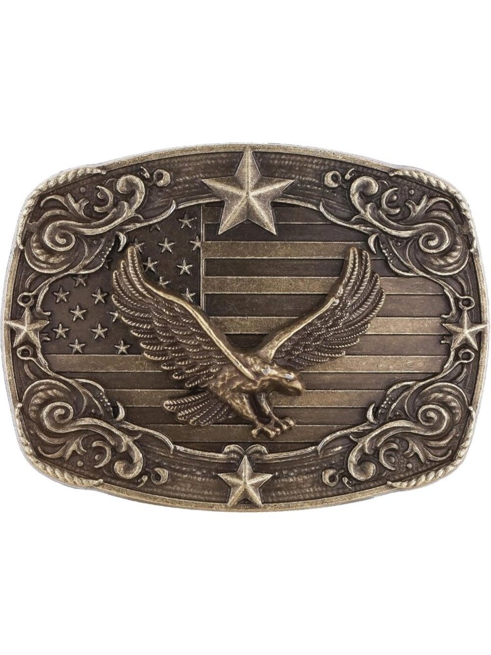 Unisex Eagle Flower Vintage Poker Cowboy Texas Rodeo Belt Buckle